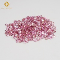Moissanite de couleur rose de 0,7 à 9 mm, diamant rond brillant, taille VVS1, moissanite de laboratoire, pierre en vrac, passe le testeur de diamant