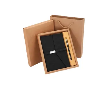 Yönetici hediye hızlı teslimat A5 siyah defterler planlayıcısı deri kılıf özelleştirilmiş dizüstü ve kalem