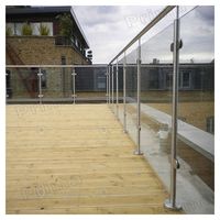 Rampe d'escalier moderne Prima, rampe de balcon en verre, rampe combinée minimaliste pour la maison