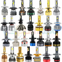 Ampoule de phare universelle H4 Mini Bi-LED avec lentille de projecteur, faisceau haut et bas, phare de moto P5 avec refroidissement par ventilateur pour moto, camion, SUV