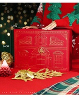 Boîte d'emballage à double ouverture en chocolat pour soins de la peau Boîtes d'emballage pour dattes de bijoux Mystery Blank Christmas Calendar Advent Boxes 12days