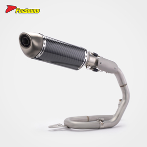 Forsound <span class=keywords><strong>Monkey</strong></span> 125 Nuevo Sistema de Escape Completo de Acero Inoxidable Negro/Plateado Cuadrado Pequeño Optimización de Baja Contrapresión Urbano - Product Image 1