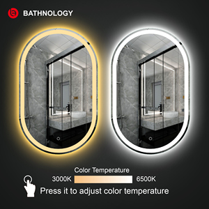 Vendita calda Espelho bagno Led luce specchio <span class=keywords><strong>da</strong></span> <span class=keywords><strong>parete</strong></span> ovale smart touch screen impermeabile led specchio <span class=keywords><strong>da</strong></span> bagno - Product Image 3