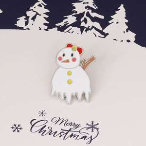 مخصص عيد الميلاد سانتا كلوز ثلج المعادن الحرفية بروش تصاميم الأزياء لطيف الصلبة المينا لينة طية صدر السترة دبابيس - Product Image 3