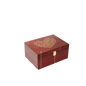 Solid Wood Jewelry <b>Storage</b> <b>Box</b> Double Layer Organizer With <b>Photo</b> Lid For Necklace Bracelet Earring Keepsake Gift <b>Box</b> - Product Image 5