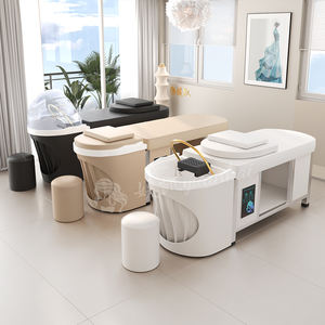 Multifunktionales Waschbecken für Schönheitssalons, Rosa Wasserzirkulation Thai-<span class=keywords><strong>Massage</strong></span> Shampoo-Spa-Liege, Haarwaschstuhl, Kopftherapie-Spa-Bett - Product Image 4