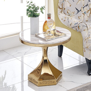 <span class=keywords><strong>Table</strong></span> basse <span class=keywords><strong>ronde</strong></span> moderne avec base en piédestal noir ou en <span class=keywords><strong>laiton</strong></span>, plateau en marbre blanc/arrière, personnalisable avec anneau en <span class=keywords><strong>laiton</strong></span> - Product Image 2