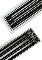 Diffuseur à rainure linéaire invisible, diffuseur d'air linéaire AC dissimulé, registre d'échappement en aluminium avec boîte de pression statique