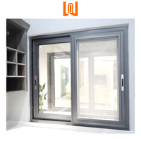 Ventanas Corredizas WANJIA Personalizadas con Mosquitera, Doble Acristalamiento, 2 Rieles, Ventanas Corredizas de Aluminio