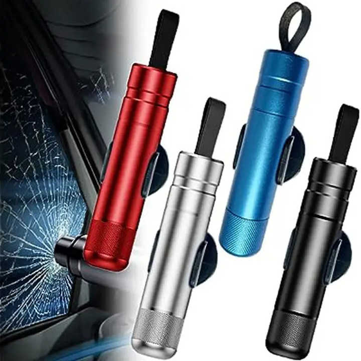 Car Safety Hammer Auto Emergency Glass Window Breaker Seat Belt Cutter Life-Saving Emergency Car Aluminum Alloy Escape Hammer