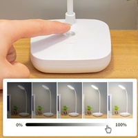 Lampe de bureau LED de protection oculaire à col de cygne flexible avec lampe de table, lumière blanche froide 4000K, idéale pour la chambre et le bureau