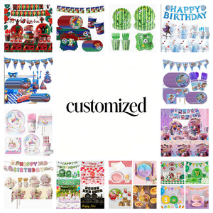 Juego de vajilla con diseño pixelado de bloques de césped, de grado alimentario y ecológico, para niños, juegos, cumpleaños - Product Image 3