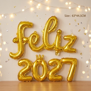 Palloncini in Foil BLN Feliz 2027 Numero 2027 per <span class=keywords><strong>Festa</strong></span> di <span class=keywords><strong>Capodanno</strong></span>, Anniversario, Decorazioni per Laurea - Product Image 2
