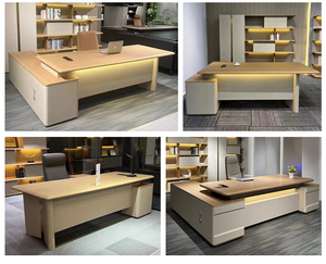 Mesa de oficina de <span class=keywords><strong>director</strong></span>, muebles de oficina modernos, mesa y sillas de jefe de escritorio ejecutivo CEO para hotel de oficina en casa - Product Image 4