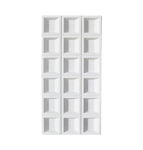 Middle East Good Price 18 Grid PU <strong>Cement</strong> Component <strong>Hollow</strong> Brick 3D PU Stone <strong>Panels</strong> Pu Stone Wall <strong>Panel</strong> - Product Image 4