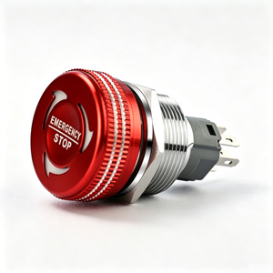ปุ่มกดโลหะแบบล็อค IP65 ปุ่มหยุดฉุกเฉินสำหรับแผงระบบเก็บฝุ่น - Product Image 4
