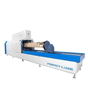Laser perfeito - Máquina de corte a laser rotativa para caixa de papelão, placa de madeira compensada redonda de 400 W, 12 mm e 18 mm