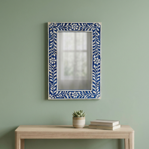 Indian Modern Style Custom Eco-Friendly Handmade Illuminated Wall Decorative Bone Inlay <b>Mirror</b> Frame No Electricity Required - Product Image 1