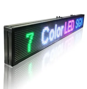 Papan Display LED Teks Berjalan Tanda Led Jarak Jauh P10 RGB Luar Ruangan