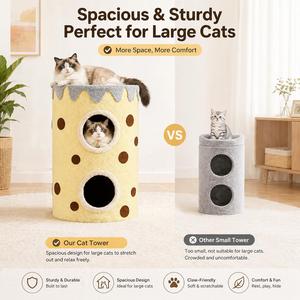 Tour griffoir multi-niveaux en sisal personnalisée OEM pour grands chats – Vente en gros pour animaleries - Product Image 3