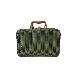 Cesta de pícnic de ratán rectangular de estilo rural con doble ASA Cesto de almacenamiento de alimentos al aire libre lindo <span class=keywords><strong>para</strong></span> acampar y picnics - Product Image 3