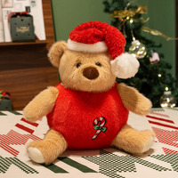 Collection de peluches de Noël super douces : Père Noël, renne, bonhomme de neige, pingouin, ours en peluche