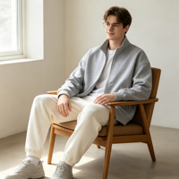 Sweat-shirt à capuche zippé pour homme avec logo personnalisé, col montant, doublure, fermeture éclair sur le devant, vêtement décontracté pour tous les jours