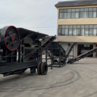 Concasseur à mâchoires mobile diesel PE400x600 nouvellement lancé avec criblage pour le concassage de roches, concasseur à mâchoires pour granit