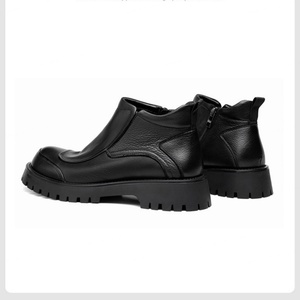 Men's High Quality Casual Leather <b>Shoes</b> Outdoor Breathable Leather Boots Genuine Leather Slip on Boots - Product Image 6