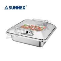 Sunnex Plats de cuisine en acier inoxydable Fournitures de restauration pour buffet et restaurant Équipement de service hôtelier