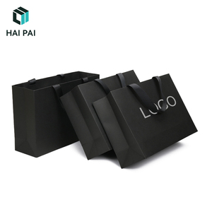 Borse di Carta Premium Personalizzate con Logo Privato Stampato, Grandi Borse Nere di Lusso per <span class=keywords><strong>Shopping</strong></span> e Regalo con Manici - Product Image 5