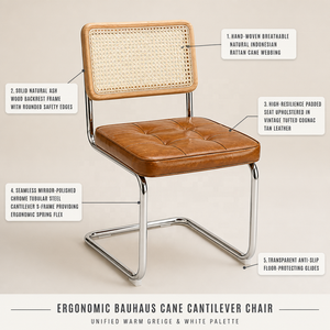 Sedie da Pranzo <span class=keywords><strong>Cesca</strong></span> in Metallo con Gambe Cromate Argento, Comode e Vintage per Cucina e Sala da Pranzo - Product Image 4