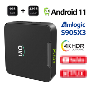Thông minh tv box tốt bán 4K Android 11 OTT phương tiện truyền thông Máy nghe nhạc Amlogic s905x3 Quad Core Android TV Box Set-Top Box - Product Image 5
