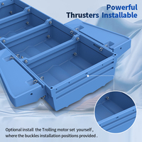 Bateau Pliable Compact pour Deux Personnes avec Support pour Moteur Hors-Bord, Bateau de Pêche Portable pour Lacs et Rivières, Vente Directe d'Usine
