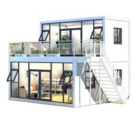 Casa Contenedor Prefabricada Moderna, Casas Modulares de 20 pies y 40 pies, Casa Móvil Plegable y Expandible para Uso Residencial