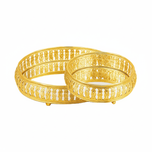 Ensemble de plateaux ronds décoratifs dorés glamour avec miroir Plateaux de service élégants pour salle à manger Décoration intérieure de luxe - Product Image 1