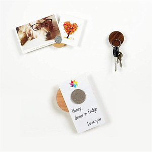 <span class=keywords><strong>Porte</strong></span>-clés pièces de monnaie cartes cintre clé en bois rond bois support mural aimant suspendu <span class=keywords><strong>porte</strong></span>-clés support pour mur - Product Image 3