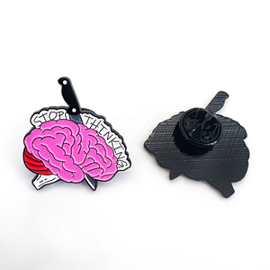 Promotional Metal Black Plated Soft Enamel <strong>Pin</strong> Custom Designed Cartoon Heart Brain Ribbed Uterus Lapel <strong>Pin</strong> <strong>Badge</strong> With <strong>Back</strong> Card - Product Image 4