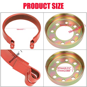 HIAORS – goupille de tambour de bande de frein arrière de 4 pouces pour Predator 212cc 420cc 196cc Manco Bandit writer 1492 4316 297 Azusa 2251-B pièces - Product Image 3