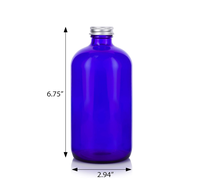 Bouteille en verre bleue en gros pour jus, boissons gazeuses, tequila, boissons à base de canne à sucre et jus fermentés