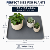 Tapis de protection en silicone personnalisé pour pot de fleurs, plateau surélevé imperméable pour plantes d'intérieur, protège table et étagère OEM ODM