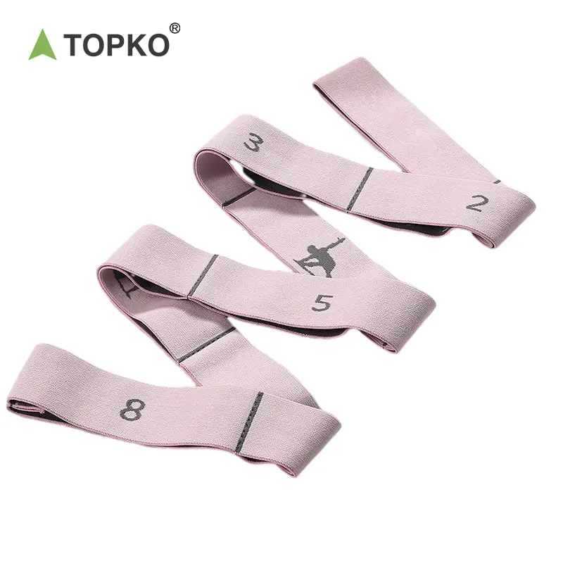 TOPKO Stocked Fitness Training Colorful Resistance Dance Stretch Bands Home Gym Durable High Elasticity Resistance Bands set