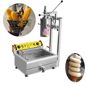 Machine industrielle de production de churros, machine à churros espagnole, machine à garnir, machine à tejeringos avec friteuse - Product Image 1