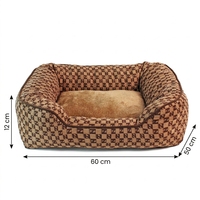 Lit pour chien rectangulaire en peluche, design personnalisé, fabrication directe d'usine, lavable, matelas pour animaux de compagnie, nid pour chat, luxe moderne, orthopédique