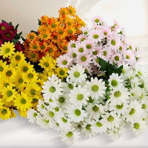 Bouquets de marguerites artificielles en soie pour mariage, décoration de la maison, arrangements au sol B353 - Product Image 5