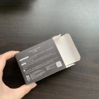 Boîtes d'emballage de savon en papier écologique de taille personnalisable avec estampage à chaud, design à double insert, doublure en éponge, auto-érection