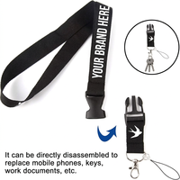 Lanière personnalisée par sublimation, fabrication OEM, vente en gros, sangle de cou en polyester, porte-badge, logo d'équipe sportive, fabricant direct en gros