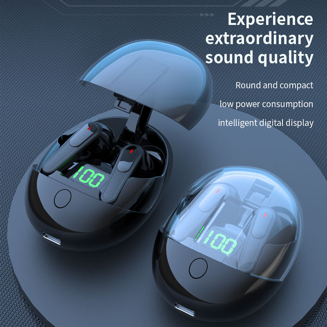 Factory Pro One Earbuds Stereo Earphones Touch Control TWS Earbuds with LED Digital Display Battery Indicator
