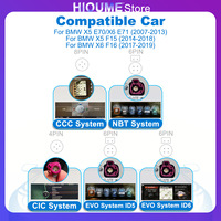 Navegación GPS Carplay Auto para BMW X6 E71 F16 X5 E70 F15 2007-2017 Android 15 Pantalla Multimedia para Auto Radio Reproductor de DVD y Video