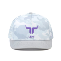Casquettes de performance camouflage personnalisées avec logo, casquette de baseball 5 panneaux, casquette camouflage, casquette perforée au laser, casquettes de sport imperméables pour hommes